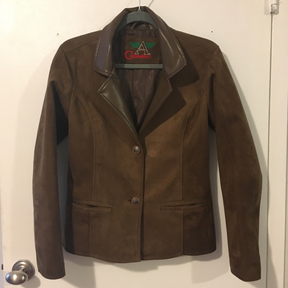 Suede leather jacket